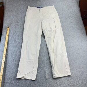 Pendleton Chino Pants Men'‎ s 34x31 Beige Cotton Straight Leg Vintage Pleated